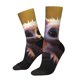 thumbnail image 1 of Balery Adorable Fluffy Bat Calcetas Largas con Estampado para Hombre y Mujer – Suaves y Transpirables, Talla Única (US 5-11), 1 of 6