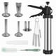 thumbnail image 1 of Kits de Pistola de Cecina Profesional de 2.1 LB, Relleno de Salchicha, Fabricante de Cecina de Acero Inoxidable, Tirador de Cecina, Pistola para Hacer Cecina de Res con 5 Boquillas, 1 Empujador de Ca, 1 of 12