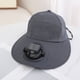 thumbnail image 4 of Gorra de ala ancha para exteriores con sombrero de ventilador solar | USB recargable | Viento fuerte Enfriamiento de 3 velocidades | Malla impermeable de secado rápido | Protección solar unisex, 4 of 6