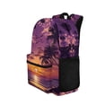 Chririnla Purple Sunset Beach Backpack Kids Schoolbag Sets Crossbody ...