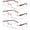 Set 04: Brown 3 Pairs, variant on 3-Pack Rimless Reading Glasses For Women, Lightweight Spring Hinge Readers, Classic Elegant Artistic Eyeglasses UV 400