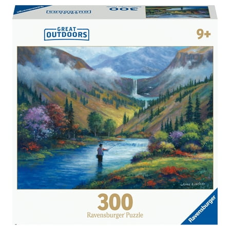 Ravensburger Great Outdoors Puzzle Series - Fly Fishing Freedom, 300 Piece Jigsaw Puzzle