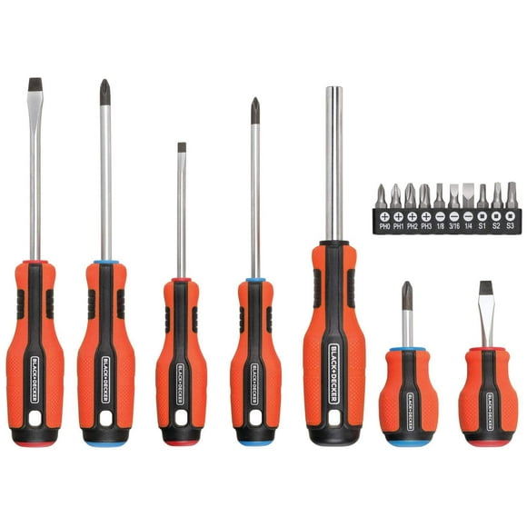 Juego de destornilladores magnéticos BLACK+DECKER de 17 piezas (BDHT65003)