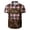 Pink, variant on Men's Traditional Bavarian Oktoberfest Shirt, Lederhosen Plaid Print Button Down Shirt Tops