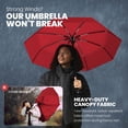 thumbnail image 2 of Rain-Mate Folding Travel Umbrella, Auto Open Close Windproof Umbrella for Rain and Sun, 2 of 6
