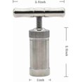 thumbnail image 2 of Outil de Poignée en T en Acier Inoxydable Robuste - Presse à Épices Anodisée Premium 100 % Durable (Argent), 2 of 4
