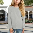 thumbnail image 2 of Gubotare Boys Long Sleeve T Shirts Toddler Boys T-Shirt Letter Shirts Kids Long Sleeve Tees Size 8-9 Years (Light Gray,8-9 Years), 2 of 6