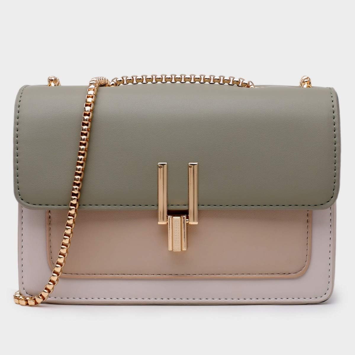 mirlewaiy Color-Block Crossbody Bags for Women Leather Cross Body Purses Cute Designer Handbags Shoulder Bag Medium Size