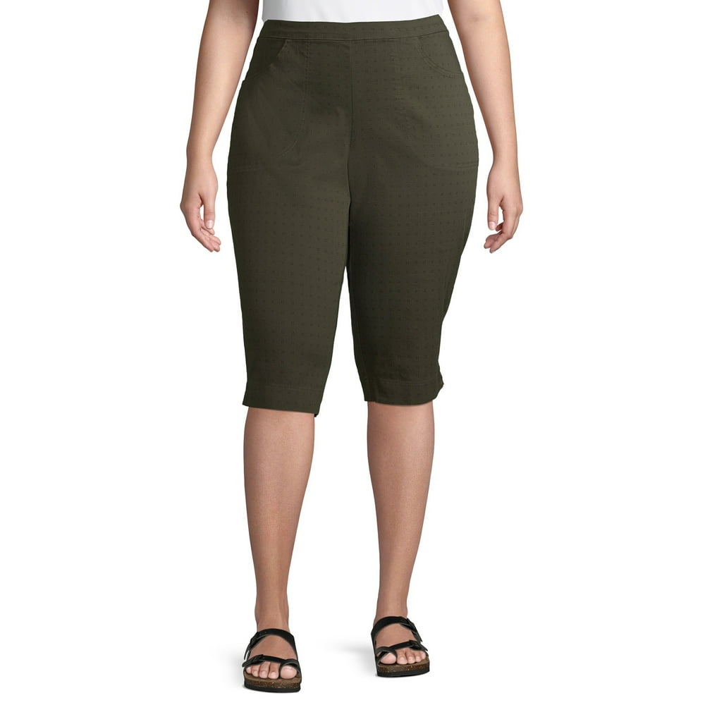 plus size printed trousers