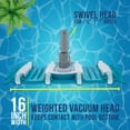 thumbnail image 2 of U.S. Pool Supply Professional 16" Weighted Flexible Swimming Pool Vacuum Head with Side Brushes, Swivel Hose Connection, EZ Clip Handle - Heavy Duty, Clean Floor Debris, Connect 1-1/4" or 1-1/2" Hose, 2 of 4