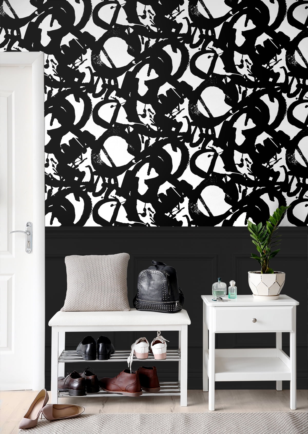 NextWall  Inkblot Peel and Stick Wallpaper - 20.5 in. W x 18 ft. L