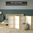 thumbnail image 2 of Red Lantern 3 ft. Short Double Cross Shoji Screen - Natural - 6 Panels, 2 of 6