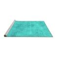 thumbnail image 2 of Ahgly Company Machine Washable Indoor Rectangle Abstract Turquoise Blue Modern Area Rugs, 5' x 7', 2 of 4