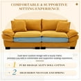thumbnail image 5 of Muumblus 80"L Corduroy Loveseat, Upholstered Sleeper Sofa for Living Room, 2-Seater Plush Deep Seat Sofa, Yellow, 5 of 8