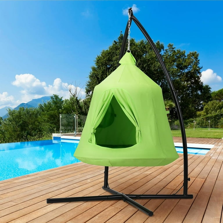 LAZY BUDDY Hanging Tree Tent with Stand, Hammock Chair Set