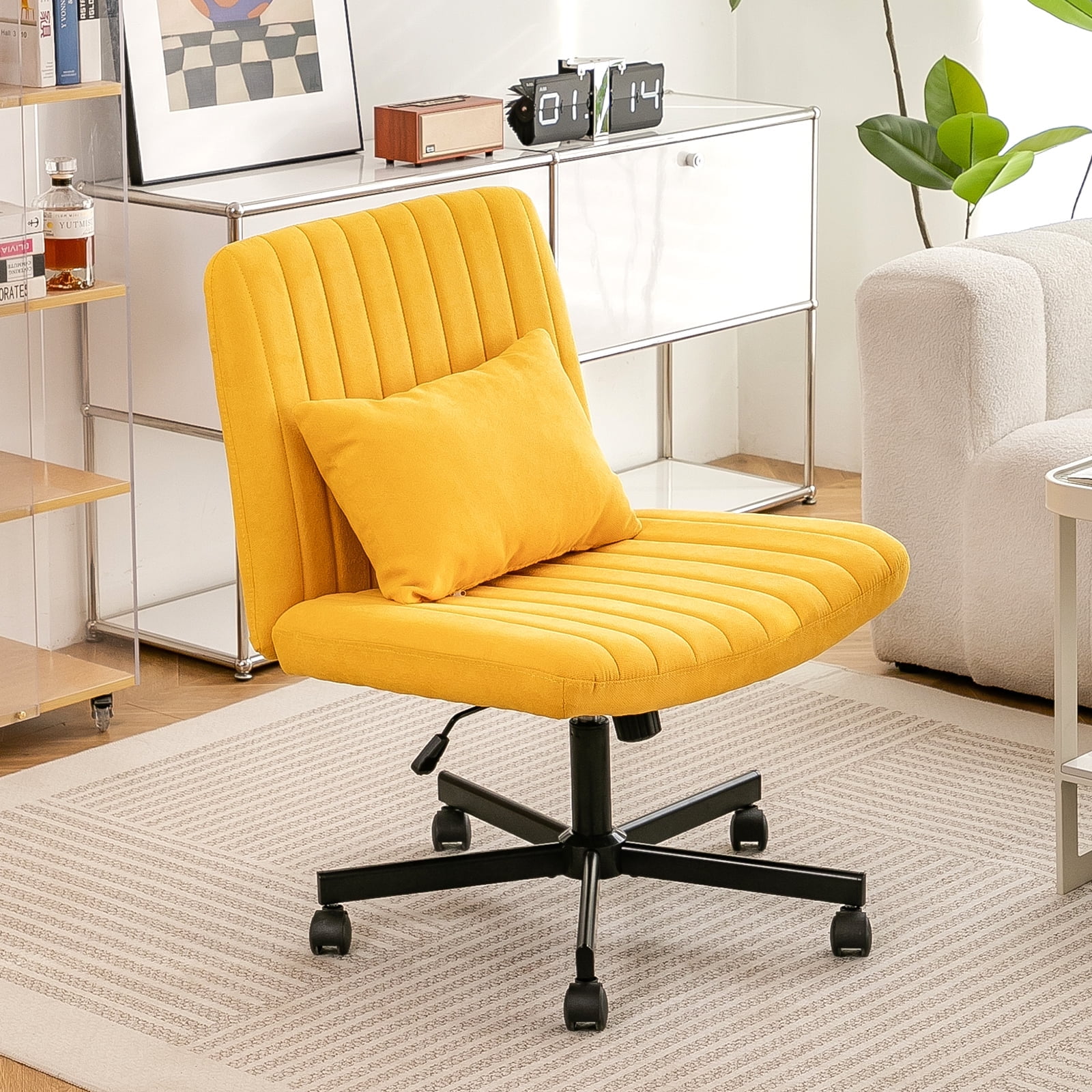 oufan modern velvet armless office product