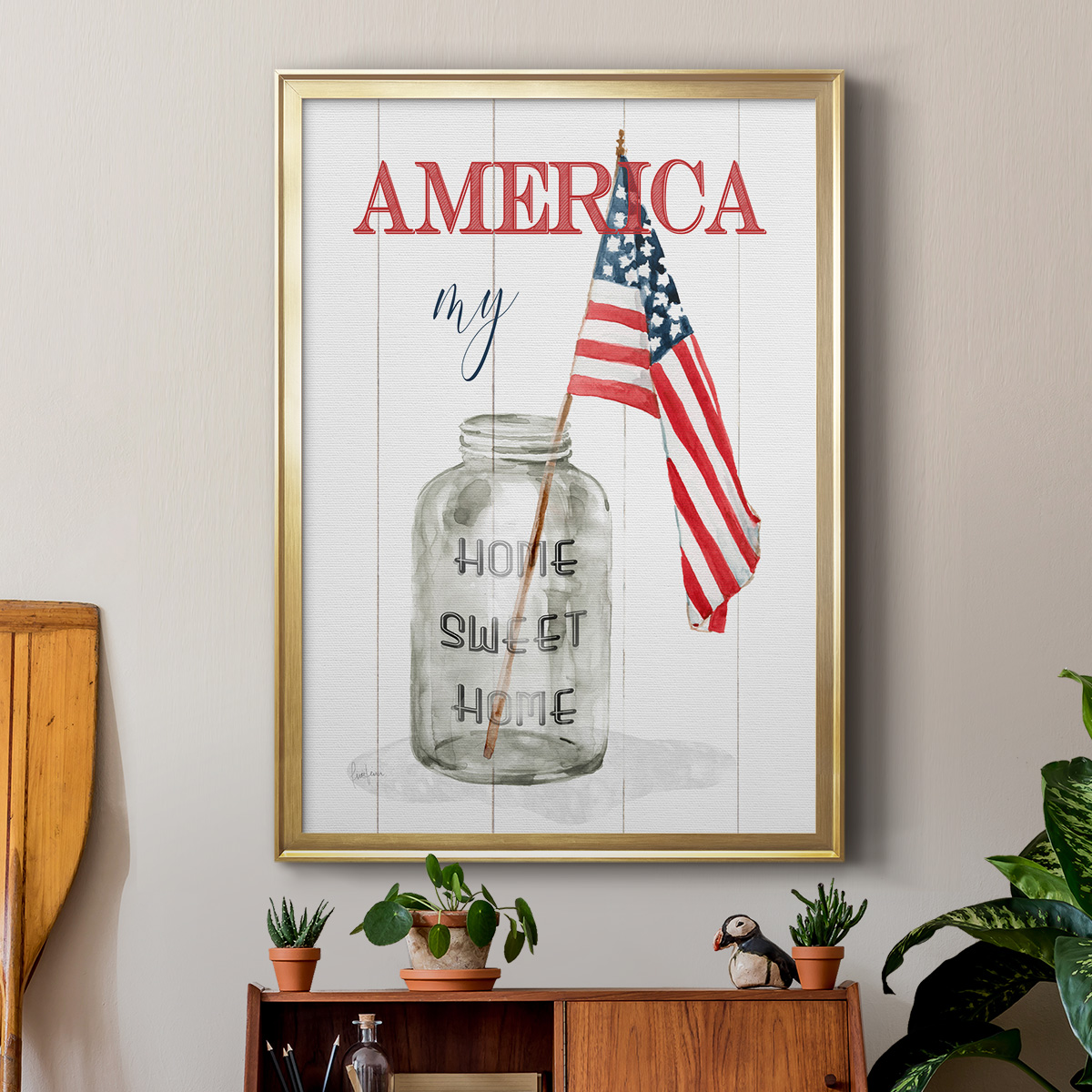 America My Home Sweet Home Premium Classic Framed Print - Ready to Hang
