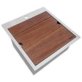 thumbnail image 1 of Ruvati 21 x 20 inch RV Workstation Drop-in Topmount Bar Prep Kitchen Sink 16 Gauge Stainless Steel - RVH8221, 1 of 5