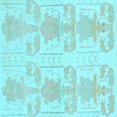 thumbnail image 1 of Ahgly Company Indoor Square Abstract Light Blue Modern Area Rugs, 3' Square, 1 of 4