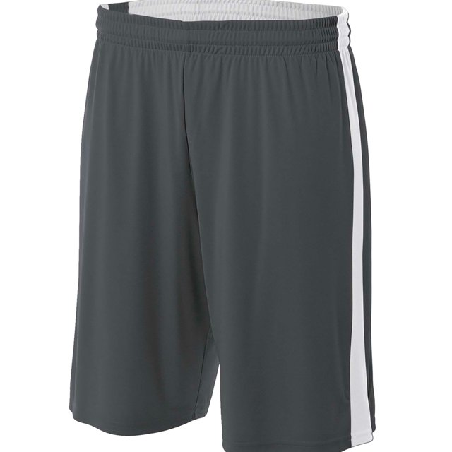 Shorts de control de la humedad reversibles para adultos GRAFITO/ BLANCO 2XL A4 N5284