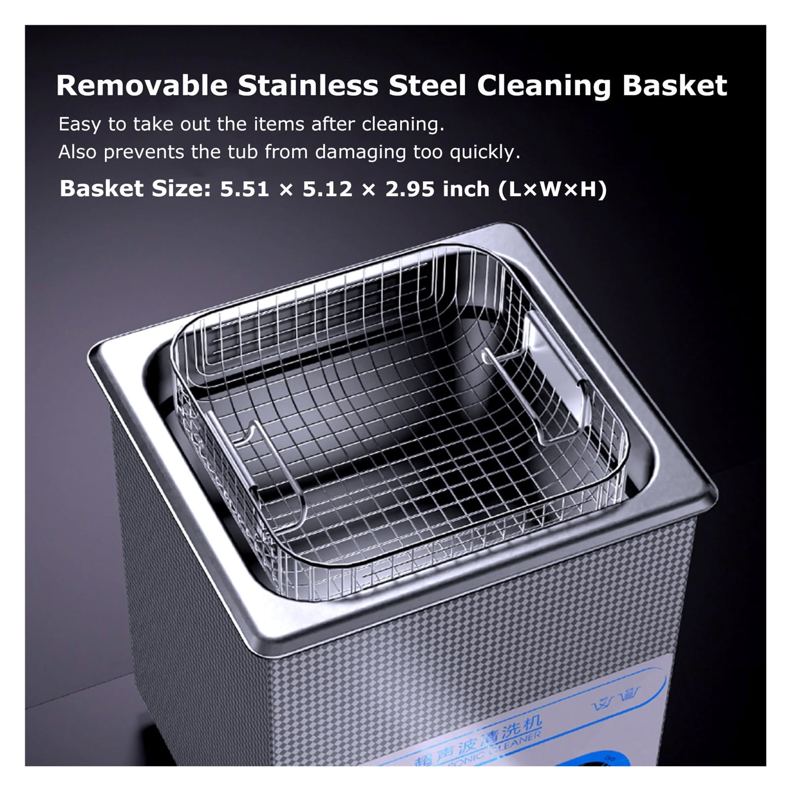 2L Ultrasonic Cleaner 40kH Ultra Cleaner with Timer Heated Ultrasound Bath Cleaning Machine for Jewellery Eyeglasses