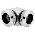 thumbnail image 3 of Corsair Hydro X Series XF Hardline 90 Degree Fittings, 12mm OD, Chrome, 2-pack, 3 of 4