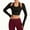 #324-Black, variant on Long Sleeve Halter Tee for Women with Thumb Hole Cropped Tops Slim Fit Athletic Pilates Workout Gym Shirts