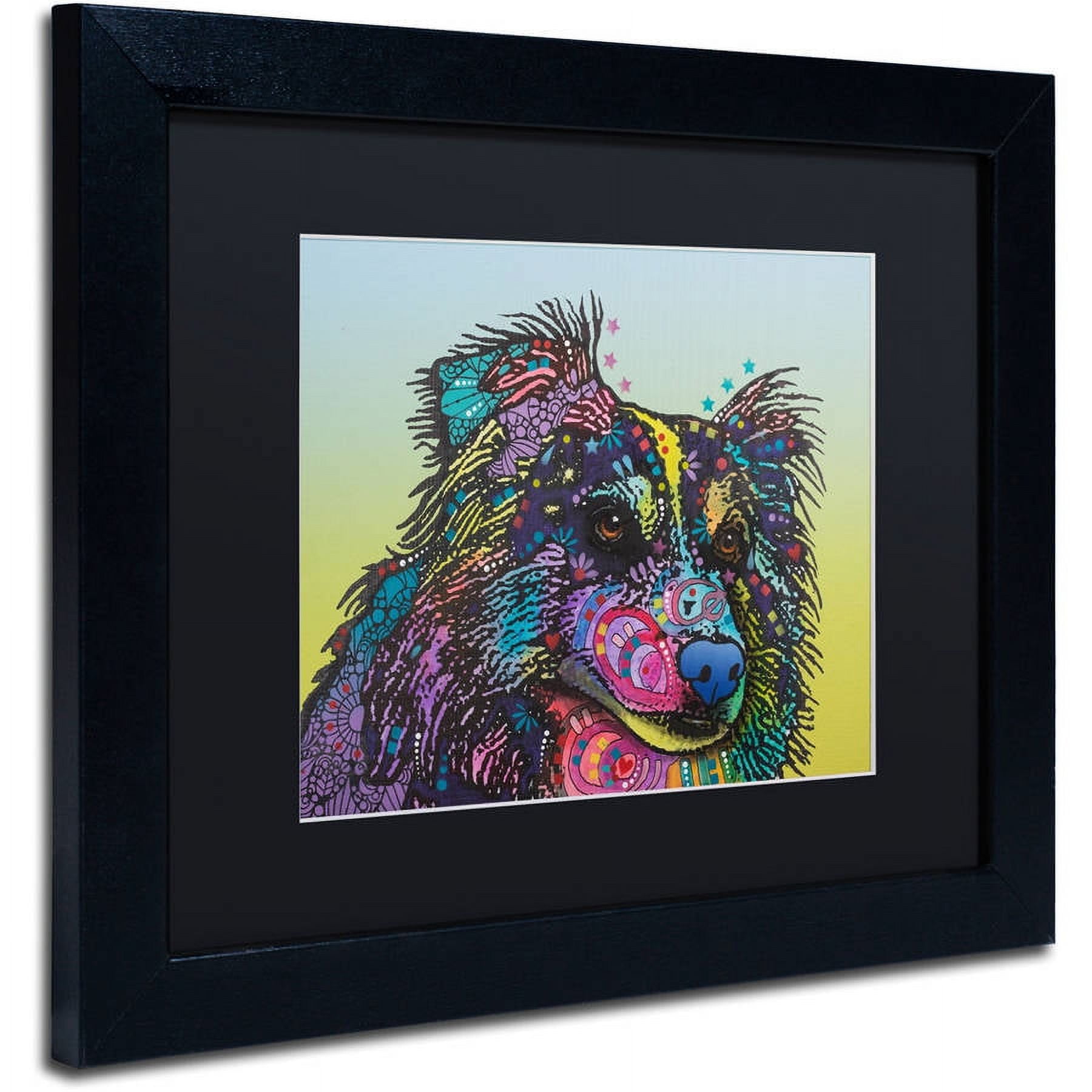 Trademark Fine Art "Libby" Canvas Art by Dean Russo, Black Matte, Black Frame