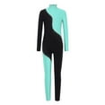 thumbnail image 2 of iixpin Girls' Gymnastics Leotards Sports Activewear Full Body Long Sleeve Unitard Catsuit Athletic Dance Bodysuit Light Green 6, 2 of 6