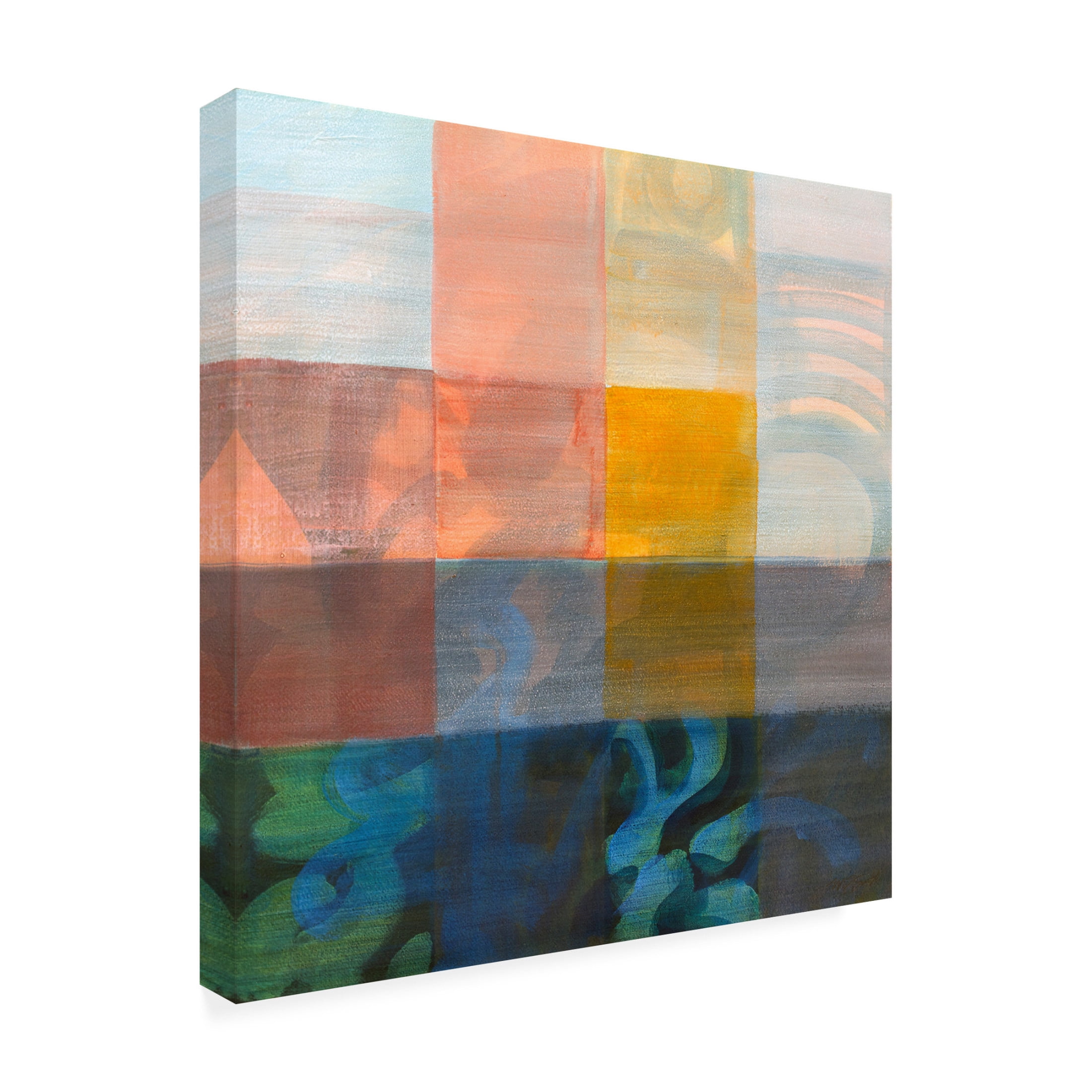 Canvas Wall Art - Mark David Smith 'Aquaculture 3' Wall Art for Living Room, Bedroom, or Office Décor by Trademark Fine Art - 18 x 18 Inches