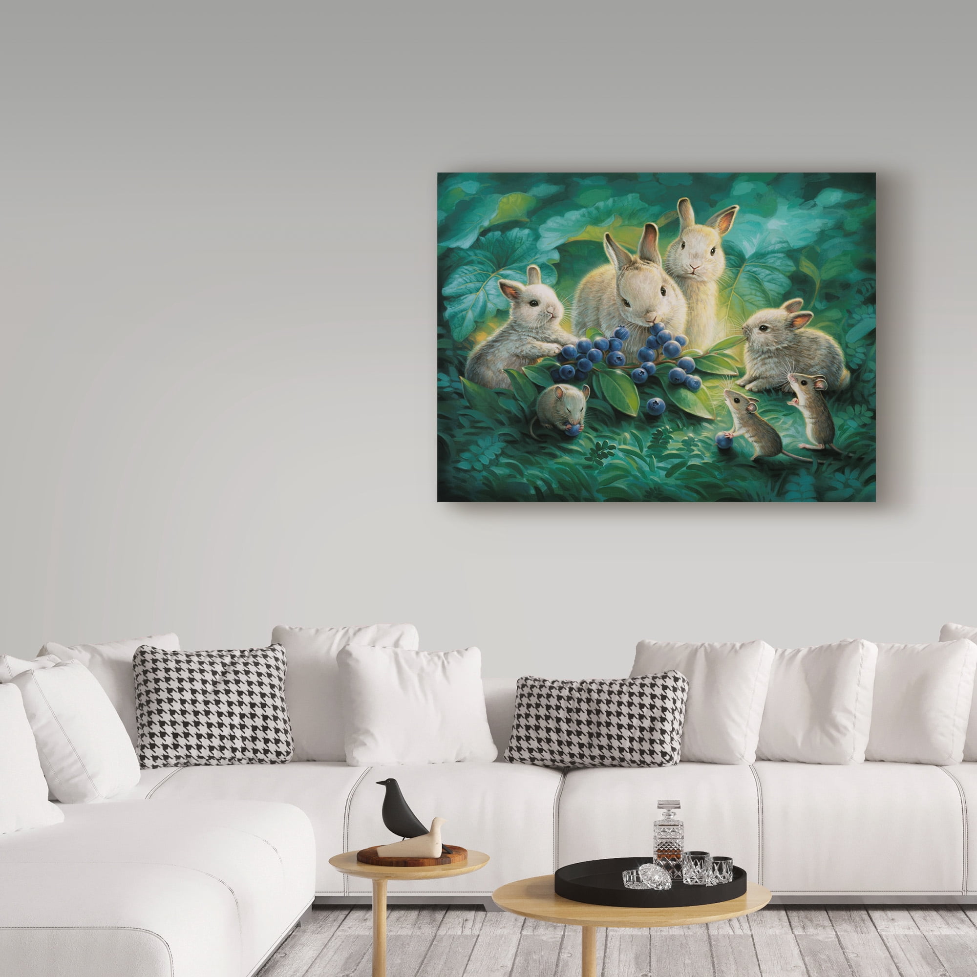 Trademark Fine Art 'Blueberry Lunch' Canvas Art by Kirk Reinert