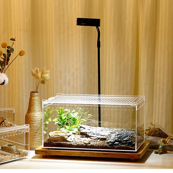 LITINKIMI Reptile Terrarium Habitat Large Comfortable Space Acrylic Breeding Tank