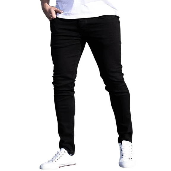 SAWOBUUN Men's Slim Fit Stretch Jeans Flexible Skinny Denim Pants Casual Classic Trousers for Daily Wear