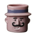 thumbnail image 2 of Maceta pequeña de cerámica con diseño de dibujos animados, ideal como regalo de inauguración de la casa, para jardín, estantería, mesa y sala de Hombre rosa, 2 of 9