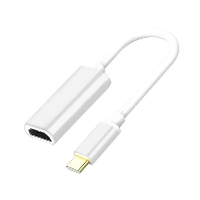 forurening Cafe Hassy USB-C Female to HDMI Male Cable Adapter, USB Type C 3.1 Input to HDMI Ouput  Converter, 4K 60Hz USBC Thunderbolt 3 Adapter for New MacBook Pro, Mac Air,  Chromebook Pixel, Silver -
