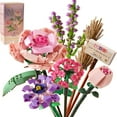 thumbnail image 1 of QJUHUNG Mini Bricks Flower Bouquet Building Set for Ages 8-12 - Unique DIY Home Decoration  Compatible with, 1 of 6