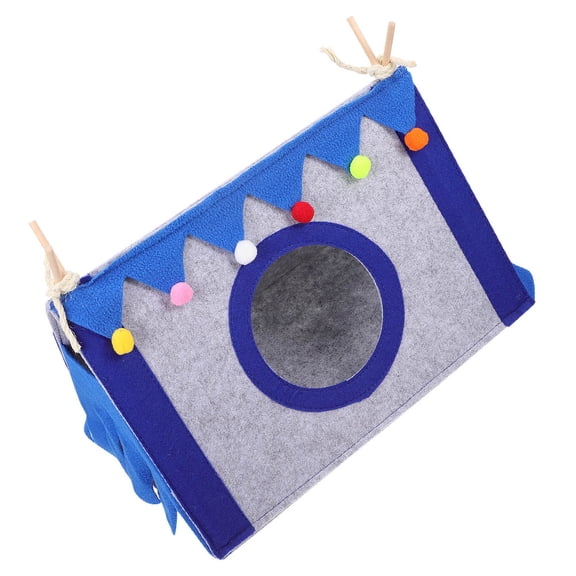 SEWCHICS Assorted Color Soft Pet Sleeping Tent with Felt Cloth and Wood for Small Animals