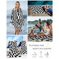 thumbnail image 5 of Black and White Checkered Beach Towels Oversized Super Absorbent, Modern Irregular Geometric Lightweight Bath Towel Quick Dry Sets For Bathroom/Pool/Rv Camping/Beach Play/Gym Room/Picnic 23"x47", 5 of 8