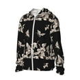 thumbnail image 2 of Kll Japanese White Crane Print Men'S Women’s Upf 50+ Sun Protection Outdoor Hoodie Jacket Long Sleeve Fishing Hiking Performance Shirt- Small, 2 of 8