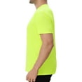 thumbnail image 5 of High Visibility Safety T-Shirt for Men | Hi Vis Short Sleeve Dry Fit Poly Shirts, 5.1 Oz 100% Polyester, Safety Neon Green, S Size, 5 of 5