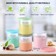 thumbnail image 4 of LAICAIW 4 Pack Ice Cream Pints and Lids Compatible with Ninja NC501 Creami Ice Cream Makers,BPA-Free,Dishwasher Safe,Color Lids(Grey/ Green/ Pink/ Blue), 4 of 7