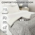 thumbnail image 5 of Sunbeam Heated Throw Blanket Quilted Velvet Reverse Sherpa Dove Gray 4 Heat Settings 4 Hour Auto Shut Off 50"x60", 5 of 11