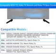thumbnail image 4 of Soporte universal negro para TV con tornillos, soporte de mesa para Smart TV, espaciado entre orificios de 17-20 mm, soporte de suelo para televisores LED/LCD de 32/40/49/50/55 pulgadas., 4 of 5