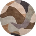 thumbnail image 2 of Addison Rugs Mayfield Premium Machine Washable Transitional Abstract Chocolate Round Rug, 8' x 8', 2 of 6