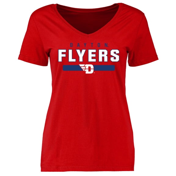 Women's Red Dayton Flyers Team Strong T-Shirt