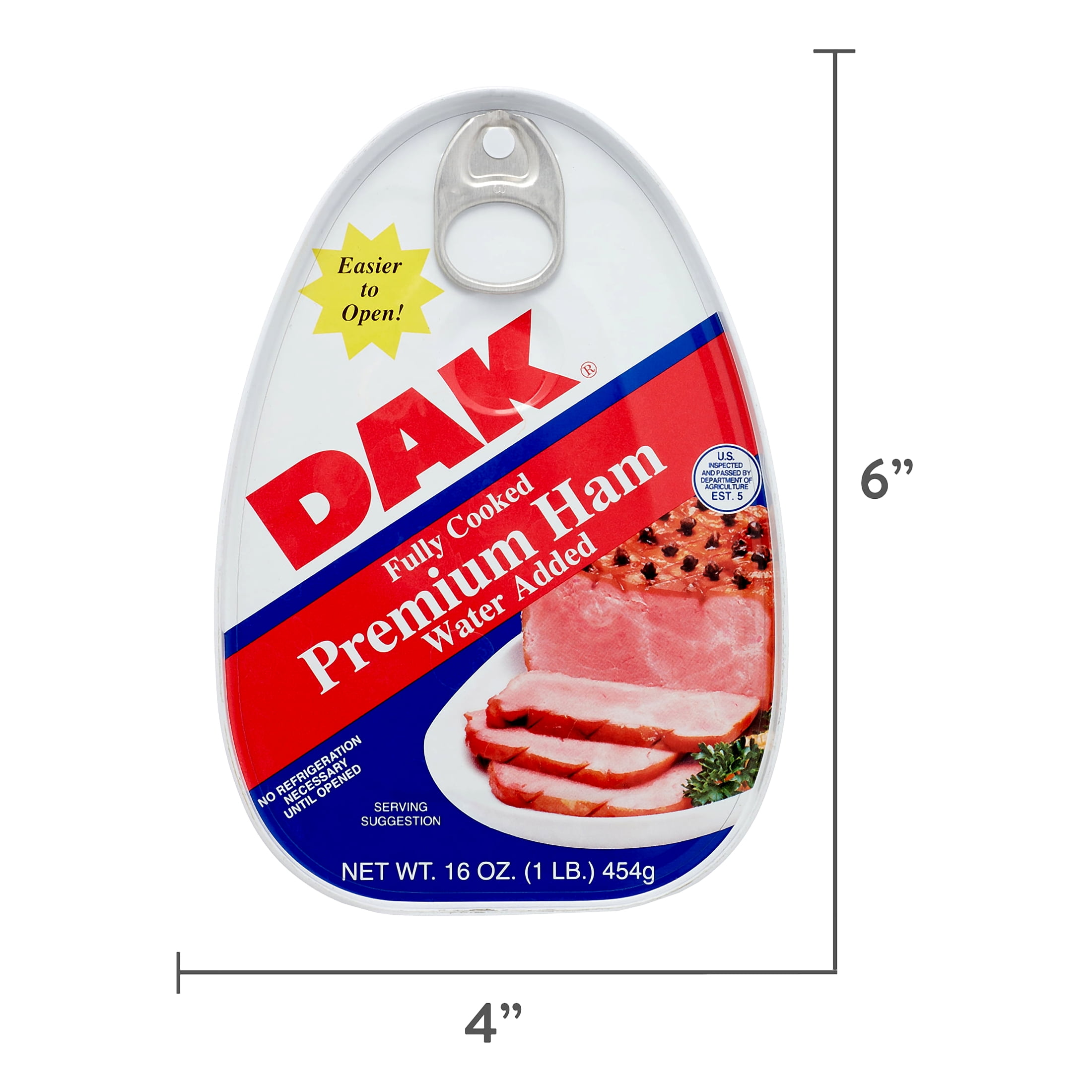 4 pack) DAK Fully Cooked Premium Ham, 16 oz Can - Walmart.com