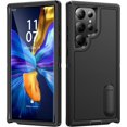 thumbnail image 2 of Galaxy S23 Ultra Case for Men,Heavy Duty Protection Shockproof Anti-Scratch Slim Fit Lightweight Protective Durable Case Hard Cover with Kickstand for Samsung Galaxy S23 Ultra 6.8",Black, 2 of 18