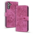 thumbnail image 1 of Nalacover for Samsung Galaxy S23 Wallet Case, Flower Cat Embossed Pattern Magnetic Premium PU Leather Soft Silicone Shockproof Cover with Card Slots Holder Kickstand Flip Folio Case,Rose, 1 of 8