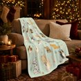 thumbnail image 3 of Playful Watercolor Dog Breed Scene Mint Green, Playful Pet Portrait Pattern, Warm Flannel Blanket for Living Room and Reading Nook, Dog Moms Friendship Gift, Pet Lover Home Decor, 3 of 7