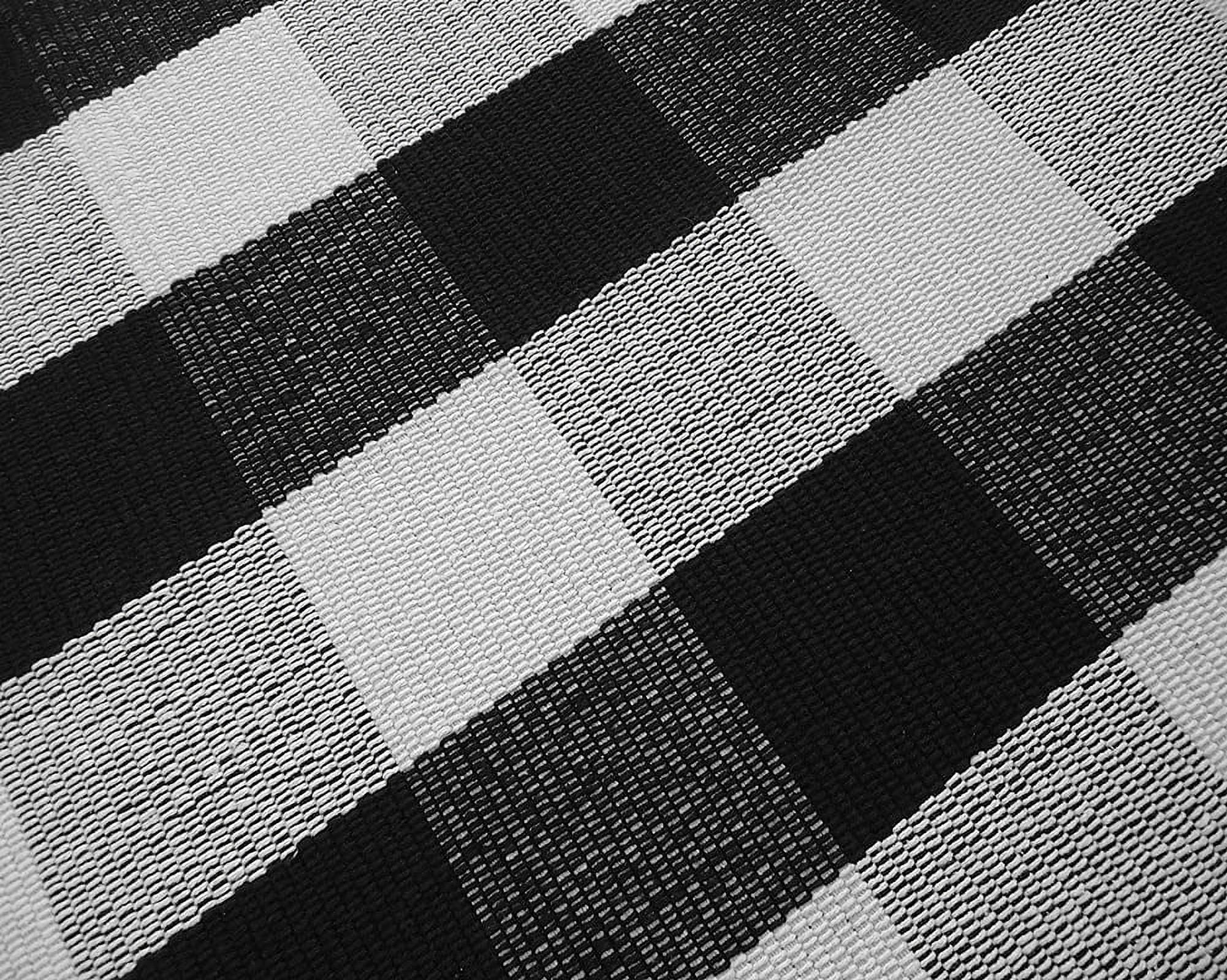 Ukeler Buffalo Check Rug - Cotton Washable Porch Rugs Durable and Washable Outdoor Rugs Door Mat Hand-Woven Buffalo Plaid Rug for Outdoor/Kitchen/Bathroom/Entry Way/Bedroom, 2' x 3'